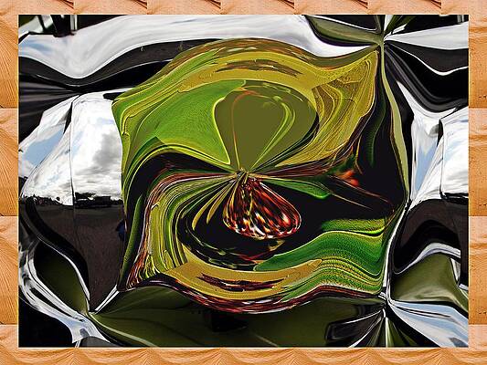 Yellow flower box and little planet as art by Karl Rose Yellow flower box and little planet as art by Karl Rose