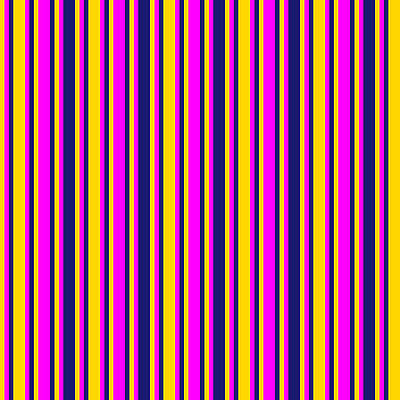 [ Thumbnail: Yellow, Fuchsia, and Midnight Blue Colored Striped/Lined Pattern Acrylic Print ]