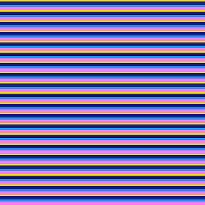 [ Thumbnail: Yellow, Midnight Blue, Blue, and Violet Colored Striped/Lined Pattern Acrylic Print ]