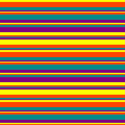 [ Thumbnail: Yellow, Red, Dark Cyan, and Purple Colored Stripes Pattern Duvet Cover ]