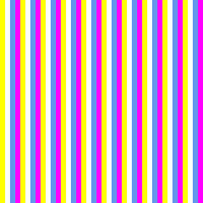 [ Thumbnail: Yellow, White, Cornflower Blue, and Fuchsia Colored Lined Pattern Duvet Cover ]