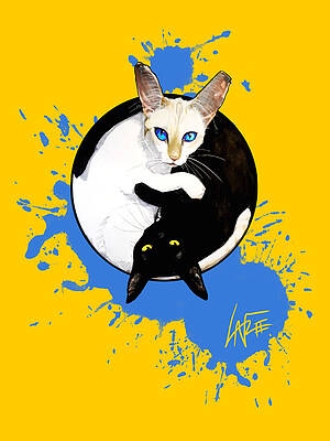 Yin Yang Cats by Canine Caricatures Custom Merchandise Yin Yang Cats by Canine Caricatures Custom Merchandise