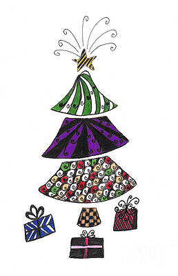Zentangle Christmas Tree by Conni Schaftenaar Zentangle Christmas Tree by Conni Schaftenaar