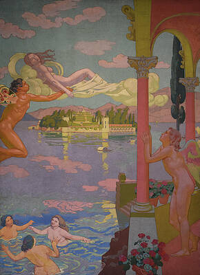 Zephyr Transporting Psyche to the Island of Delight by Maurice Denis Zephyr Transporting Psyche to the Island of Delight by Maurice Denis