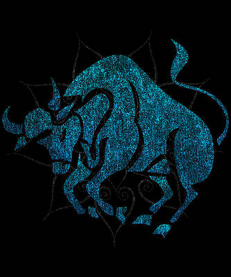 Wall Art - Digital Art - Zodiac Sign Taurus by Flippin Sweet Gear