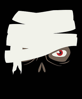 Wall Art - Digital Art - Zombie Mummy Face by Flippin Sweet Gear