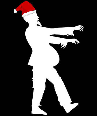 Wall Art - Digital Art - Zombie Santa by Flippin Sweet Gear