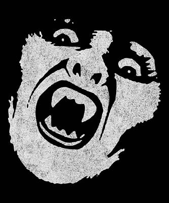 Wall Art - Digital Art - Zombie Vampire Chick Retro by Flippin Sweet Gear