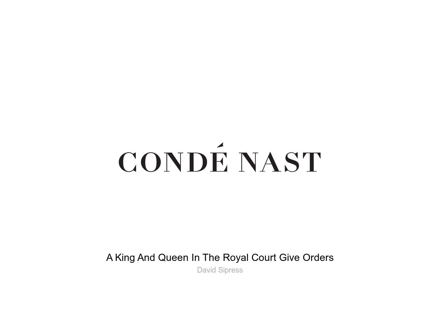 A King And Queen In The Royal Court Give Orders Poster by David Sipress -  Conde Nast
