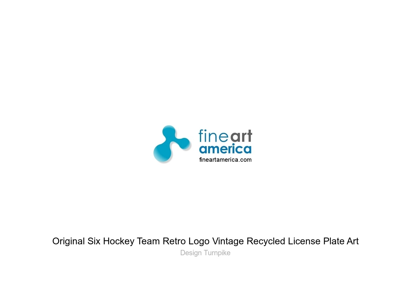 Original Six Hockey Team Retro Logo Vintage Recycled License Plate Art Long  Sleeve T-Shirt by Design Turnpike - Fine Art America