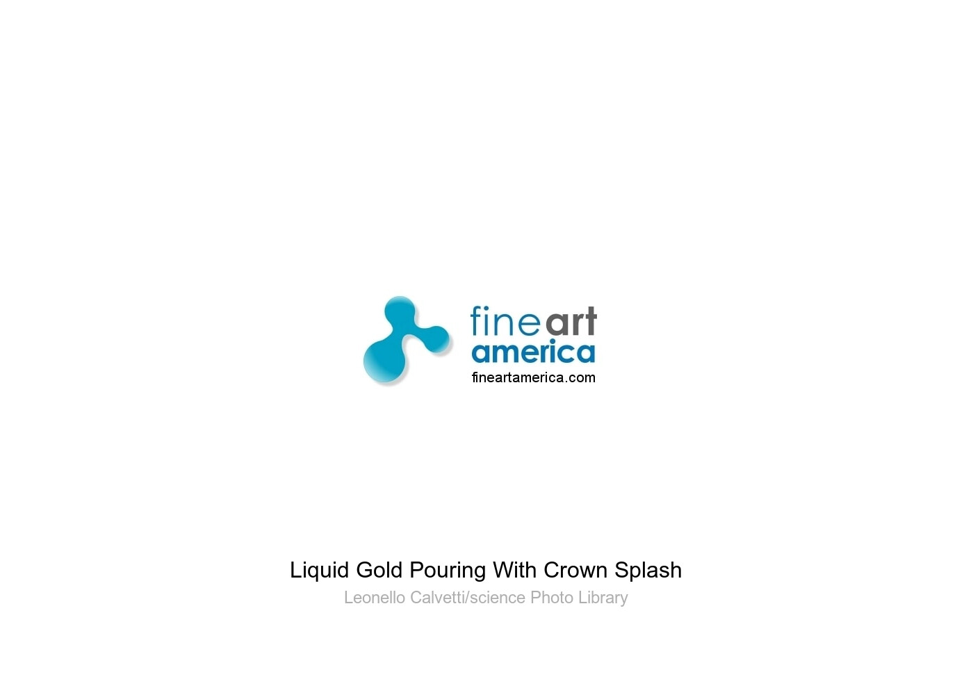 Liquid Gold Pouring With Crown Splash by Leonello Calvetti/science