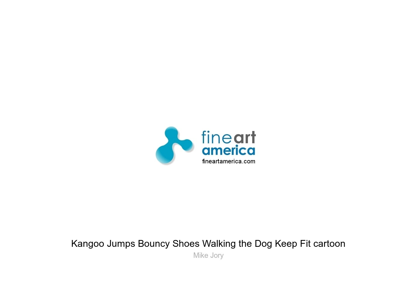 Kangoo Jumps Bouncy Shoes Walking the Dog Keep Fit cartoon Greeting Card by  Mike Jory