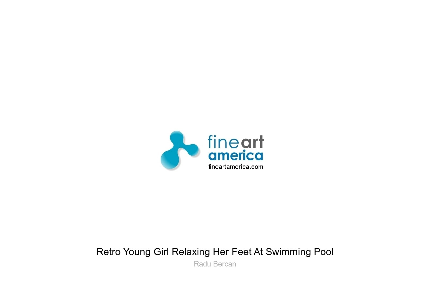 Retro Young Girl Relaxing Her Feet At Swimming Pool Greeting Card For
