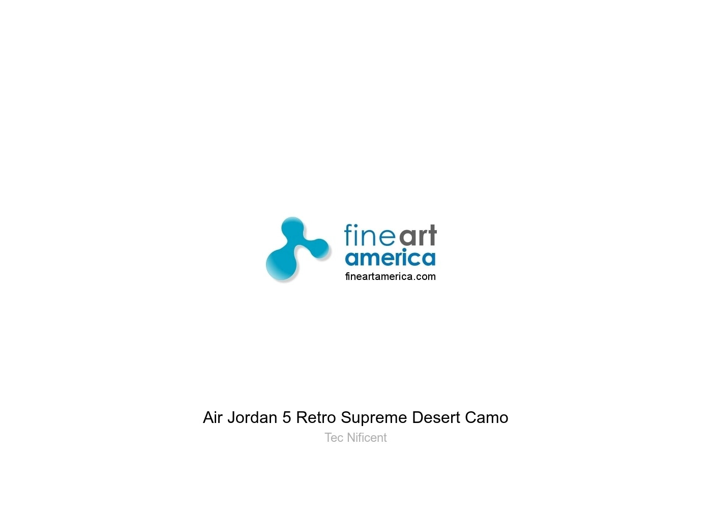 Air Jordan 5 Retro Supreme Desert Camo Metal Print by Tec Nificent