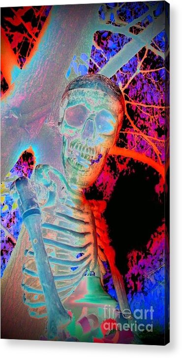 Skull Acrylic Print featuring the photograph Dia de Los Muertos1 by Karen Newell