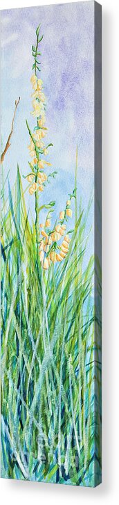 Yuccas Acrylic Print featuring the painting Kansas Sentinels II by Tracy L Teeter 