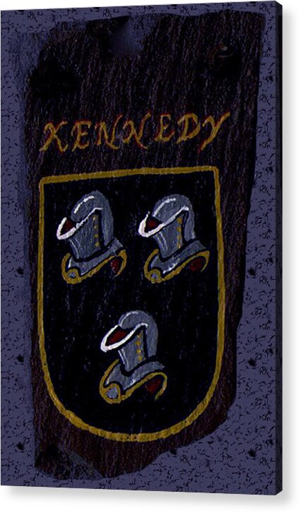 Family Shield Acrylic Print featuring the painting Kennedy Crest by Barbara McDevitt