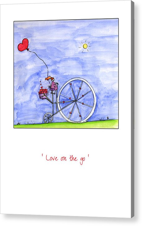 Unique Personalised Greeting Cards Acrylic Print featuring the photograph Love On The Go by Meg Hawkins