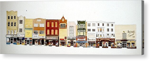 Market St. Acrylic Print featuring the painting Market St. by William Renzulli