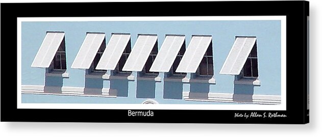 Bermuda Acrylic Print featuring the photograph Bermuda Windows by Allan Rothman
