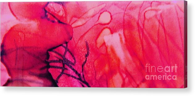 Abstract Acrylic Print featuring the mixed media Dreaming Of A Coral Sea by Rory Siegel