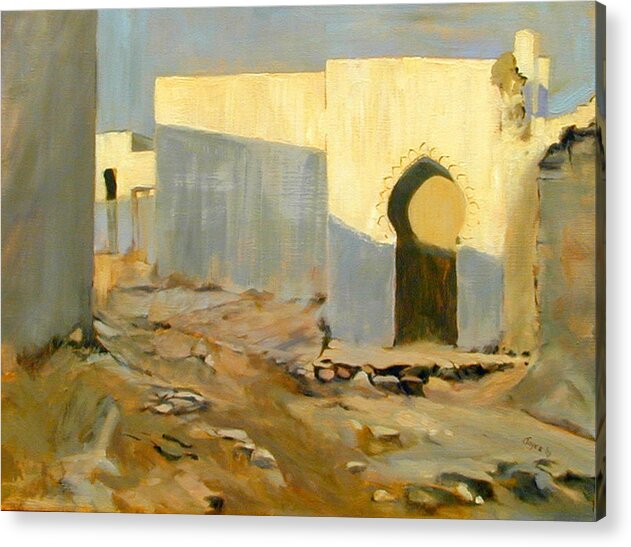 Foreign Landscapes Acrylic Print featuring the painting Morocco by Joyce Snyder