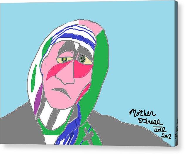 Mother Teresa Acrylic Print featuring the painting Mother Teresa by Anita Dale Livaditis