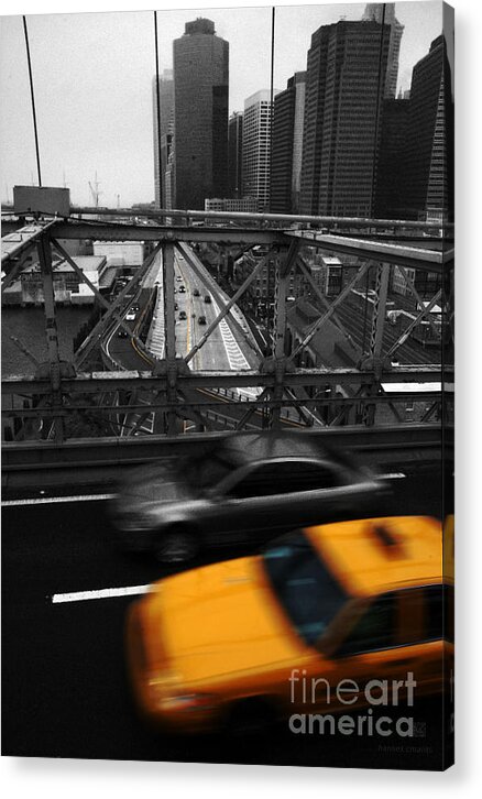 Ny Acrylic Print featuring the photograph NYC Yellow Cab by Hannes Cmarits