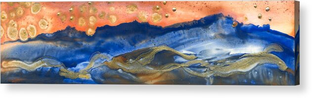 Water Scene Acrylic Print featuring the painting Sea of passion by Heather Hennick