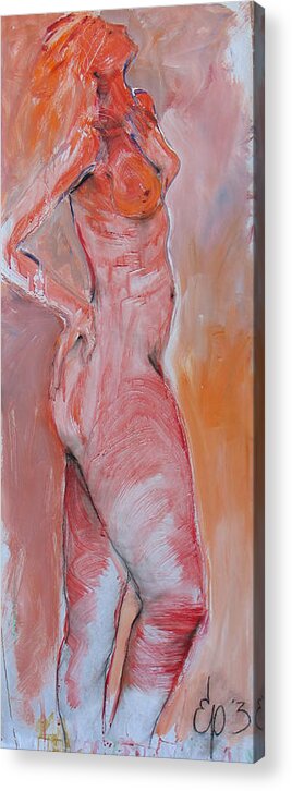 Nudes Acrylic Print featuring the painting SVOSimage1 by Elizabeth Parashis