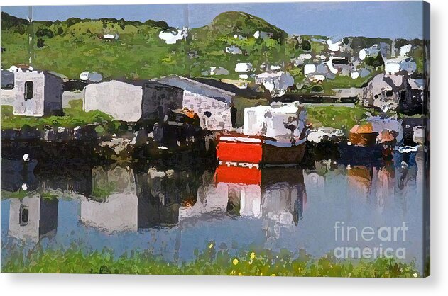 Boats Acrylic Print featuring the photograph Villiage by Lydia Holly