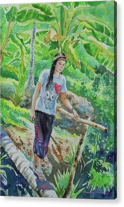  Acrylic Print featuring the painting My Good Memories in Ampawa Garden #1 by Wanvisa Klawklean