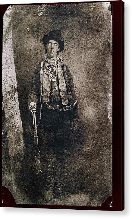 Only Authenticated Photo Of Billy The Kid Ft. Sumner New Mexico C.1879-2013 Acrylic Print featuring the photograph Only authenticated photo of Billy the Kid Ft. Sumner New Mexico c.1879-2013 #3 by David Lee Guss