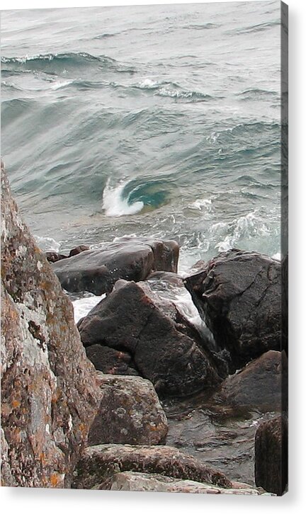 Wave Acrylic Print featuring the photograph Back Swirl by Kelly Mezzapelle