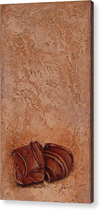 Caramel Creme Acrylic Print featuring the painting Caramel Creme by Daniela Easter