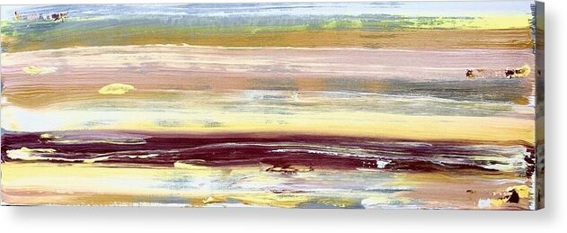Gen X Acrylic Print featuring the painting Driftwood Gen X Yellows by M West