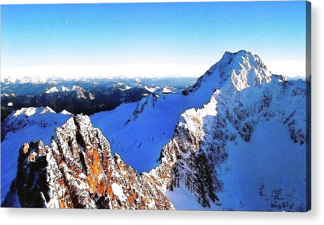  Acrylic Print featuring the photograph East Ridge of South Twin Sister Washington 2005 by Leizel Grant
