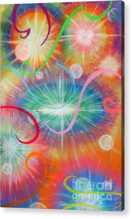 Gail Allen Fine Art Gallery Acrylic Print featuring the painting Energy by Gail Allen