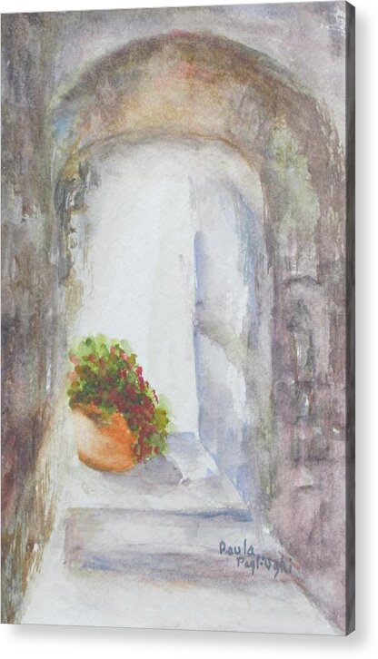 Watercolor Acrylic Print featuring the painting I See The Light by Paula Pagliughi