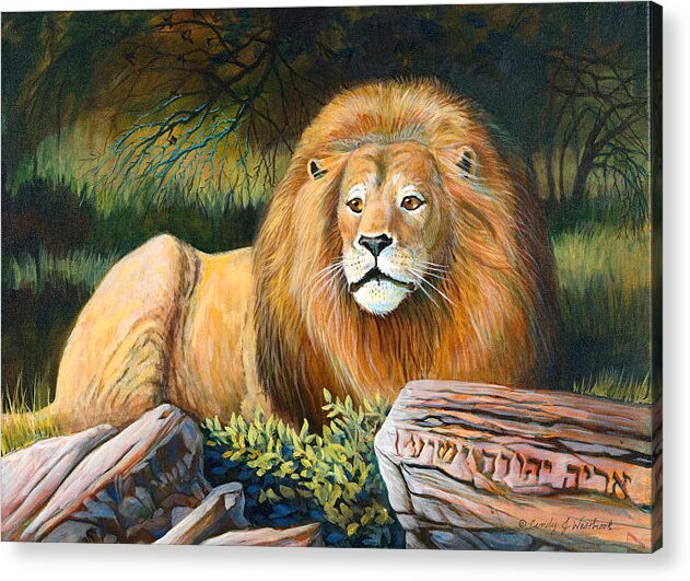 Art Acrylic Print featuring the painting Yeshua, Lion of Judah by Cynthia Westbrook