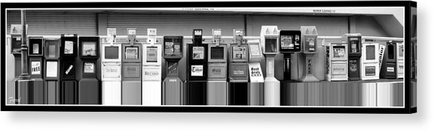 News Acrylic Print featuring the photograph News Stands by Farol Tomson