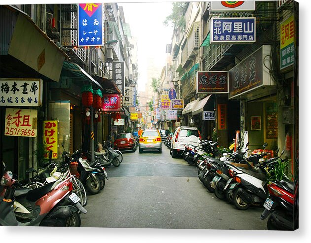 City Acrylic Print featuring the photograph Taiwan street by Isabel Poulin