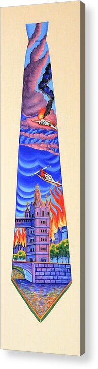 Tie Acrylic Print featuring the painting Tower Of London by Tracy Dennison