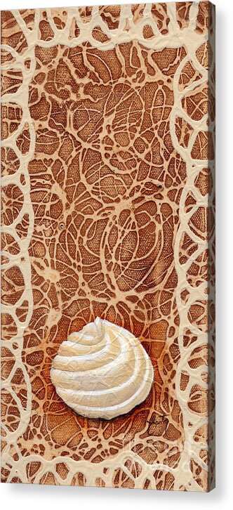 Painting Acrylic Print featuring the painting White Chocolate Swirl by Daniela Easter
