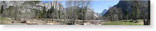 Yosemite Valley Acrylic Print featuring the photograph Yosemite Valley Panorama by Travis Day