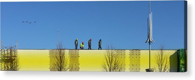 Photography Acrylic Print featuring the photograph Blue And Yellow Horizon/Admin Pick of WFP by Aleksandrs Drozdovs