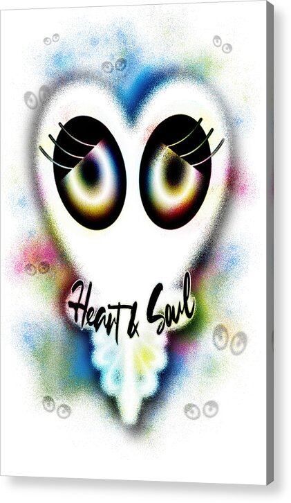 Heart And Soul Acrylic Print featuring the digital art Heart and Soul Ghostly Impression Good Spirited by Delynn Addams