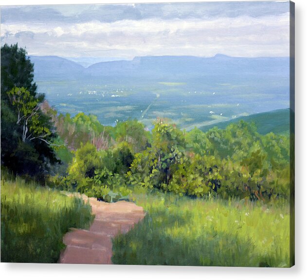  Acrylic Print featuring the painting Pass Mountain Summer by Armand Cabrera