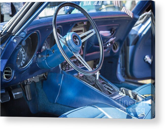 1972 Chevrolet Corvette Stingray Interior Blue 3031 02 Acrylic Print