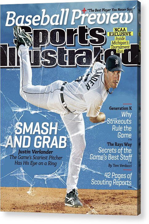 Magazine Cover Acrylic Print featuring the photograph , 2013 Mlb Baseball Preview Issue Sports Illustrated Cover by Sports Illustrated